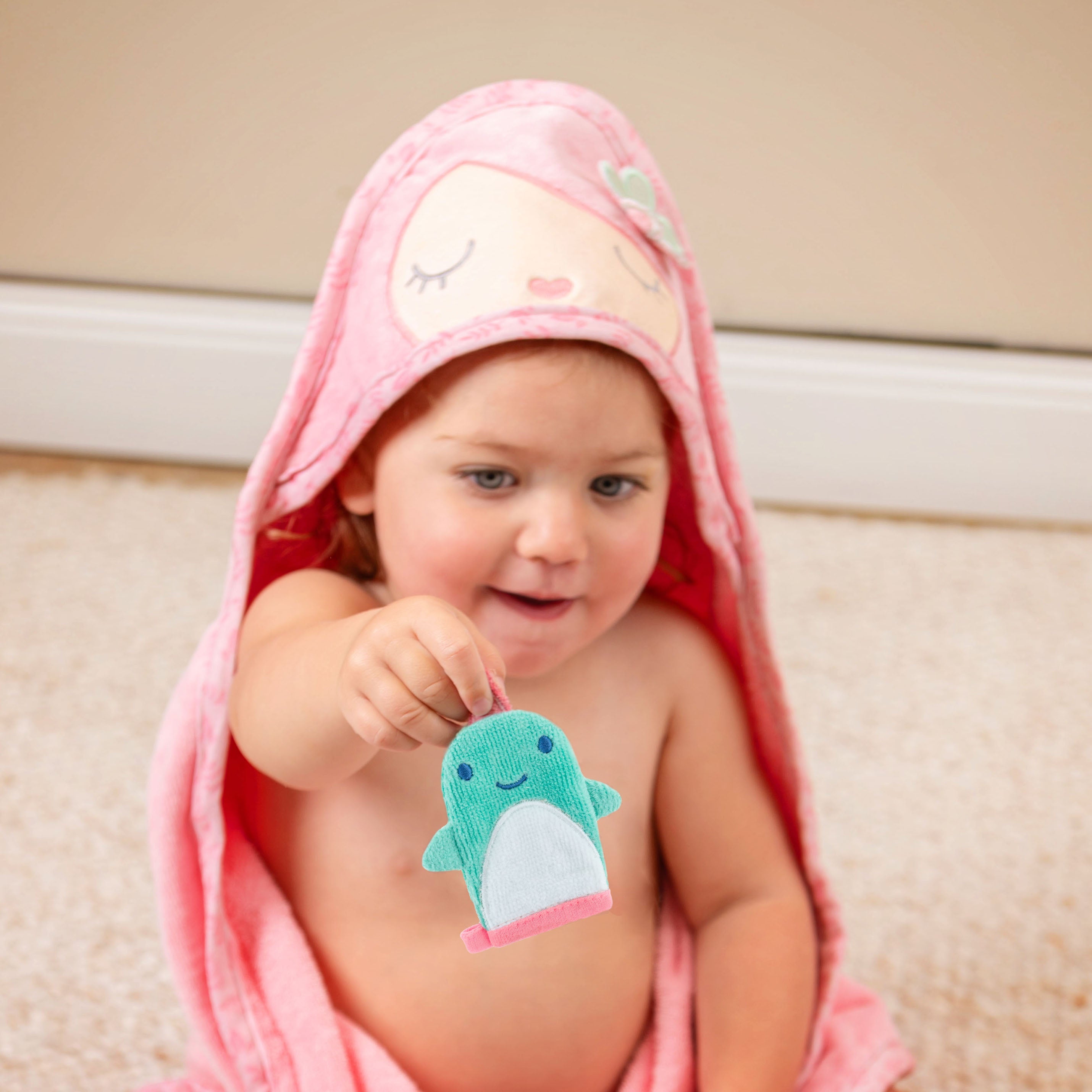 Badehandschuhe mit Fingerpuppe
