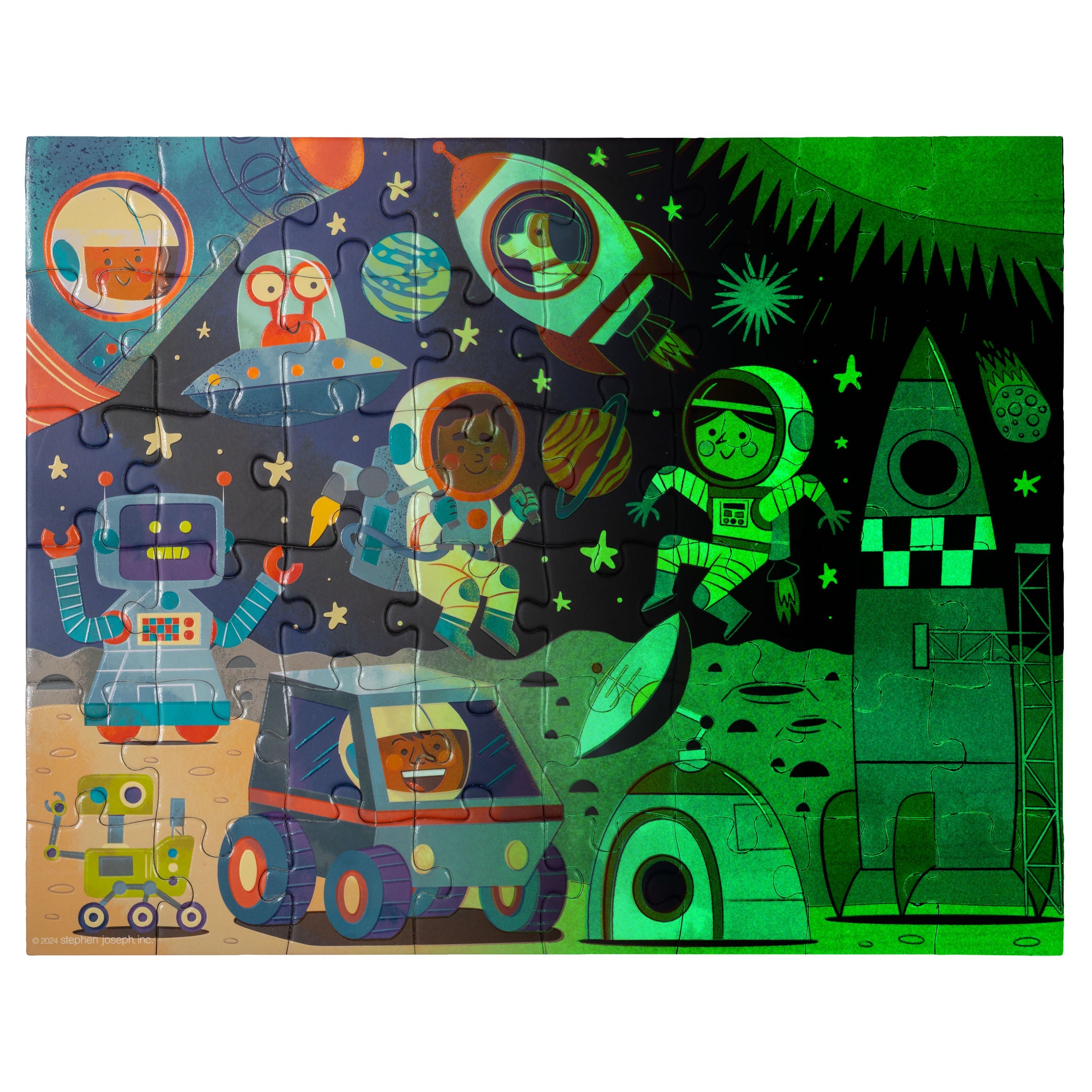 Im Dunkeln leuchtendes Puzzle