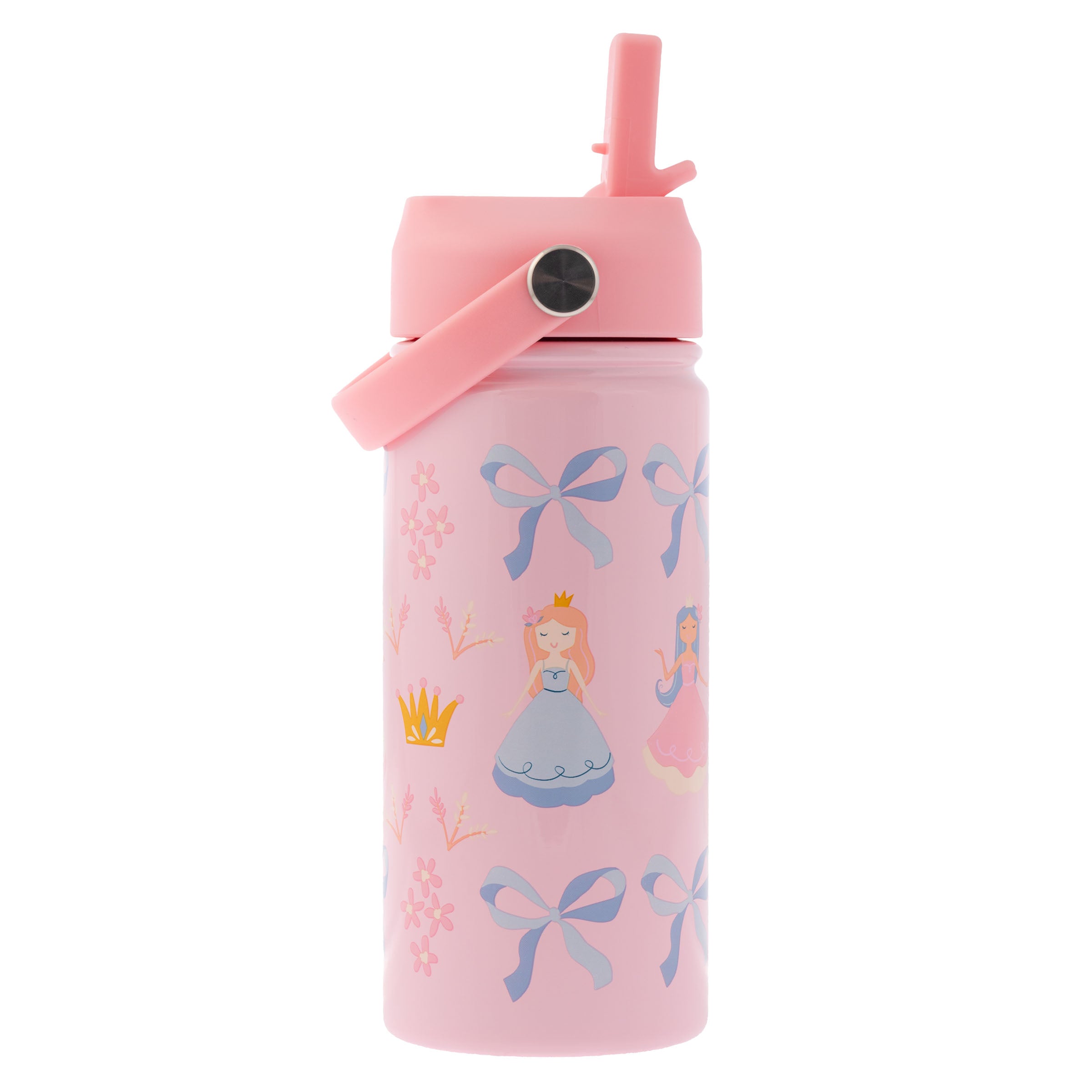 Isolierte Wasserflasche aus rostfreiem Stahl mit Griff