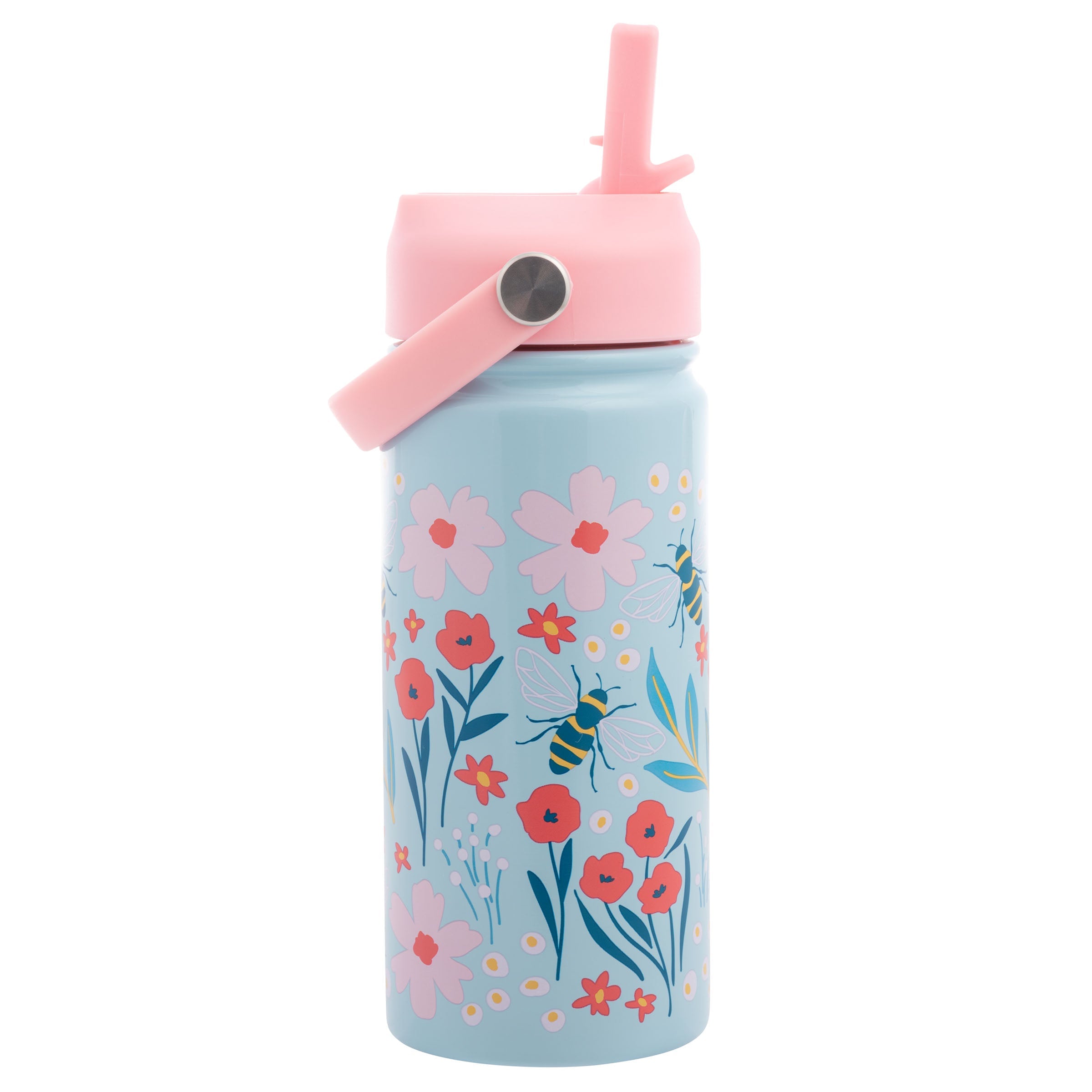 Isolierte Wasserflasche aus rostfreiem Stahl mit Griff