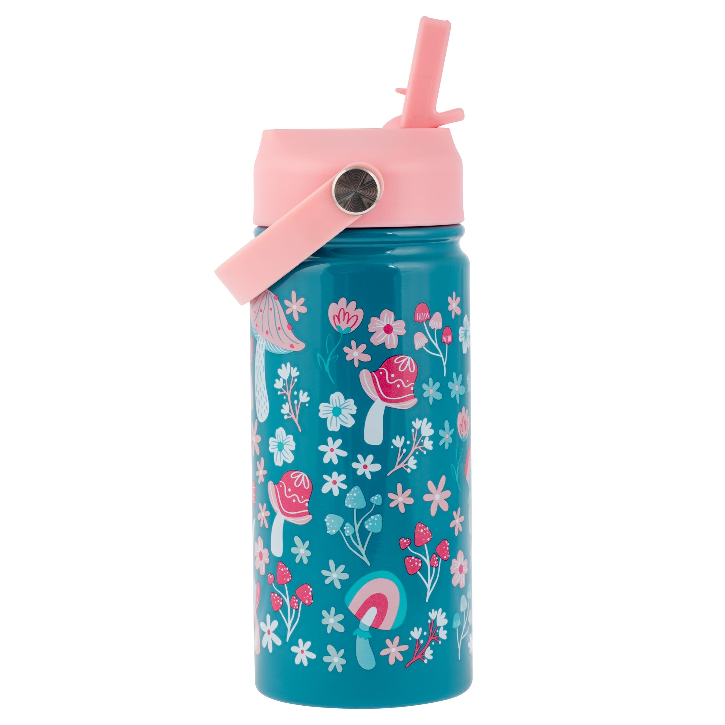 Isolierte Wasserflasche aus rostfreiem Stahl mit Griff