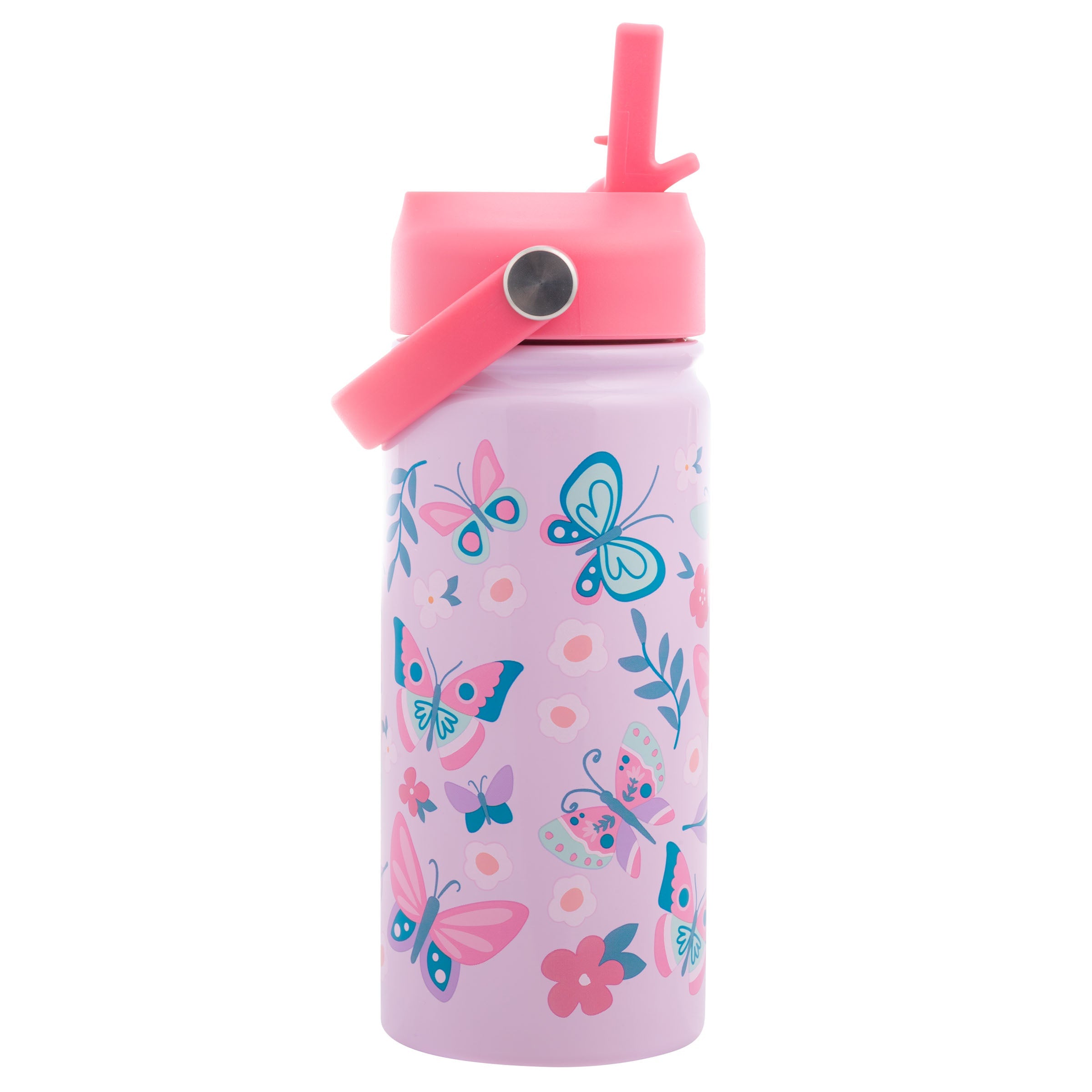 Isolierte Wasserflasche aus rostfreiem Stahl mit Griff