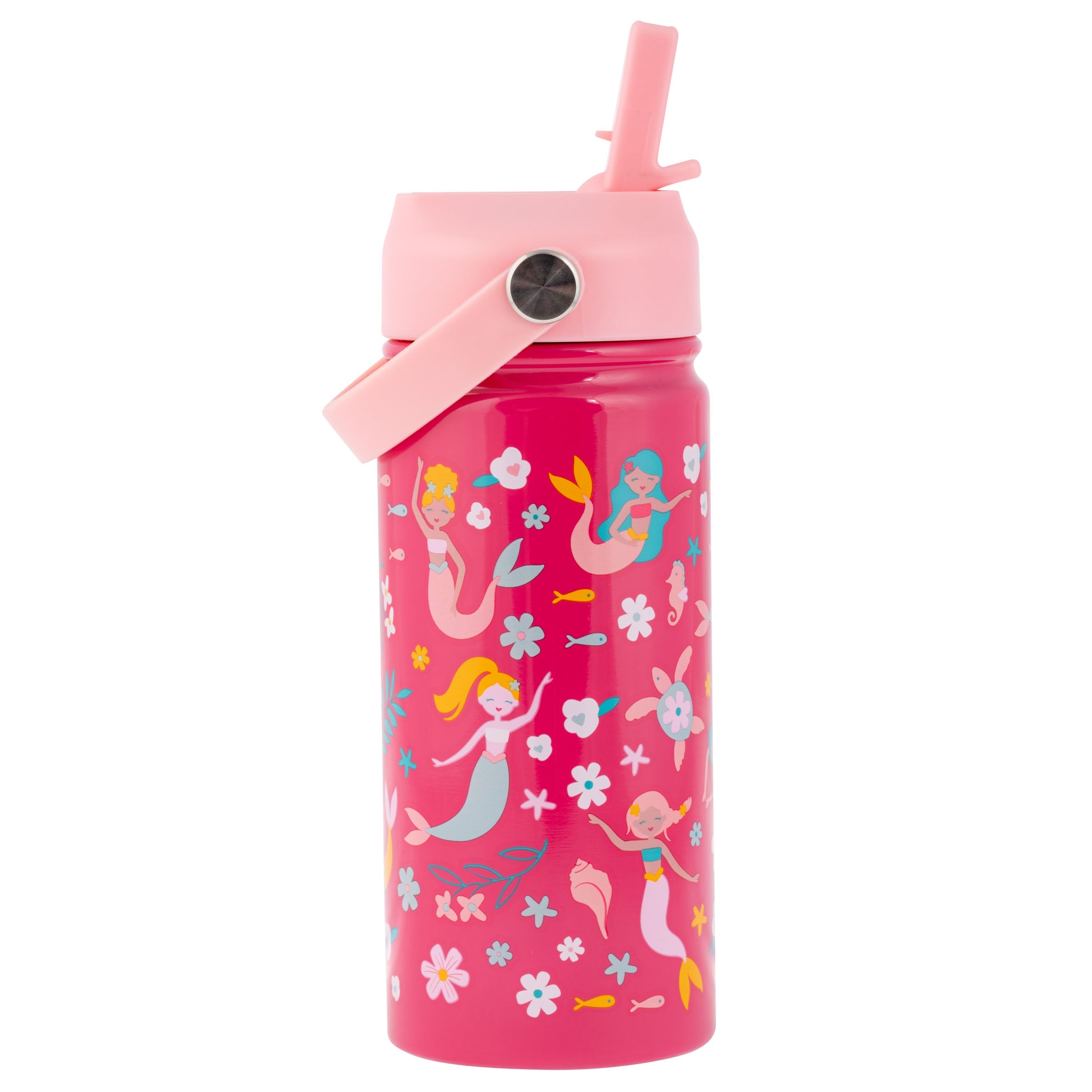 Isolierte Wasserflasche aus rostfreiem Stahl mit Griff