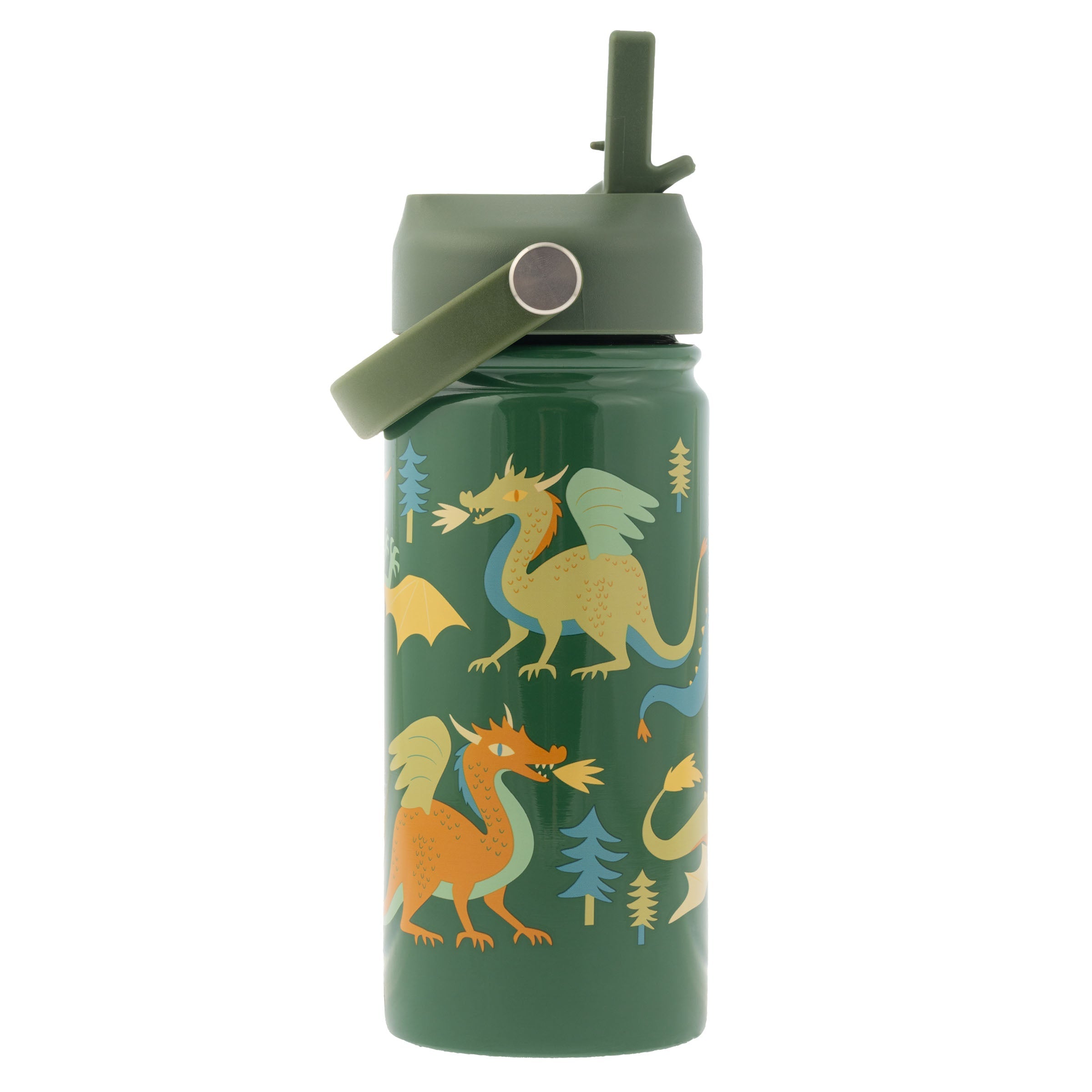 Isolierte Wasserflasche aus rostfreiem Stahl mit Griff