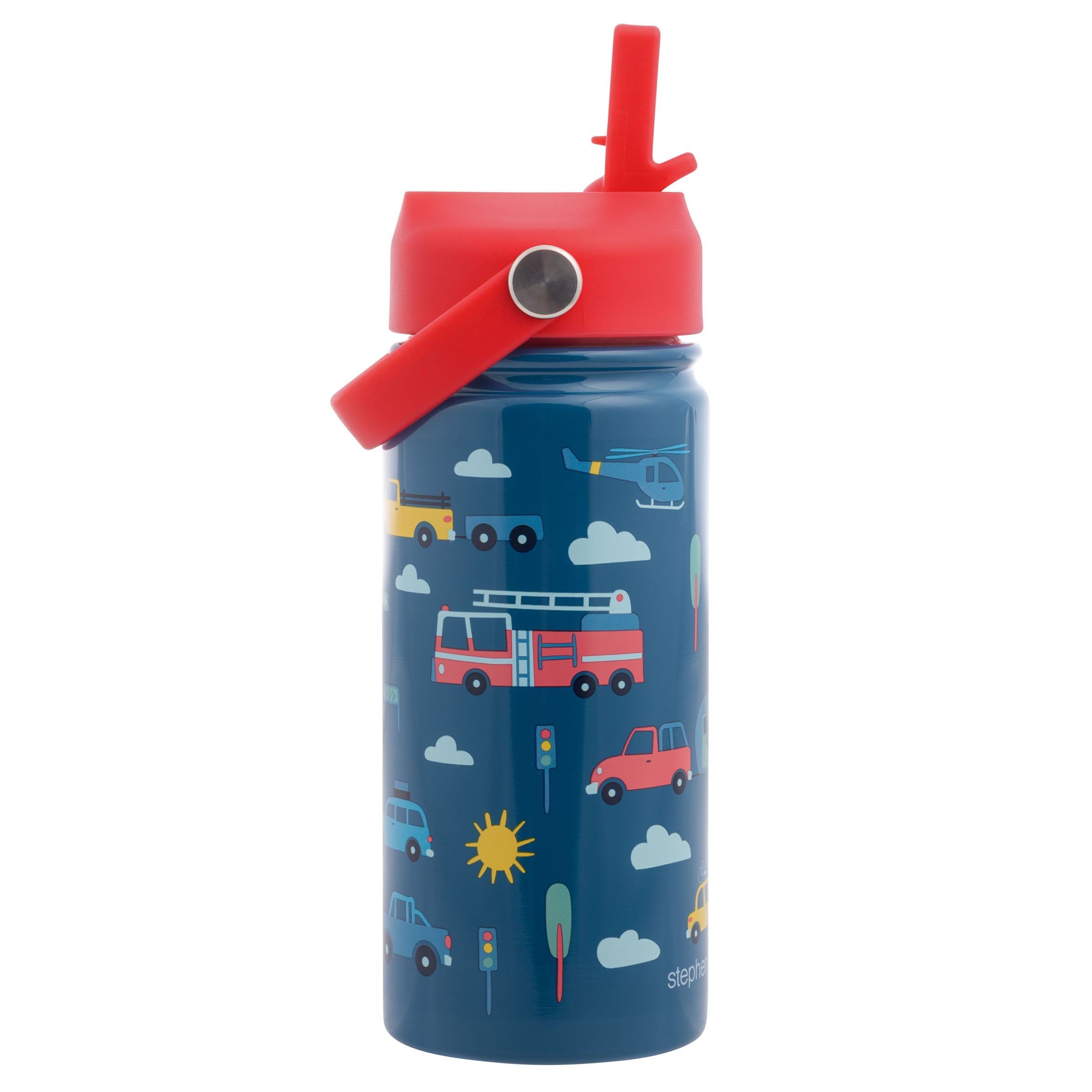 Isolierte Wasserflasche aus rostfreiem Stahl mit Griff